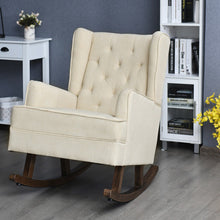 Load image into Gallery viewer, 2 in 1 Tufted Rocking Chair-Beige