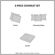 Load image into Gallery viewer, Madison Park Dawn 100% Cotton T180 6 Pcs Printing Pieced Coverlet Set - King/Cal King - Blush MP13-6873 By Olliix