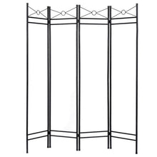 Load image into Gallery viewer, 4 Panels Metal Frame Room Private Folding Screen-White