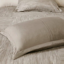 Load image into Gallery viewer, Madison Park Walter 100% Polyester Seersucker Printed Pieced 7Pcs Comforter Set - Cal King - Taupe MP10-7087 By Olliix
