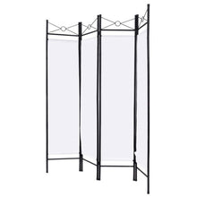 Load image into Gallery viewer, 4 Panels Metal Frame Room Private Folding Screen-White