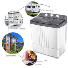 Load image into Gallery viewer, 20 lbs Portable Semi-Automatic Twin-tub Washing Machine