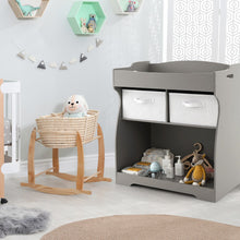 Load image into Gallery viewer, Baby Changing Table with 2 Drawers and Large Storage Bin-Gray
