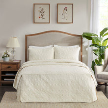 Load image into Gallery viewer, Madison Park Quebec 100% Polyester Fitted Bedspread - Queen - Cream MP13-6476 By Olliix