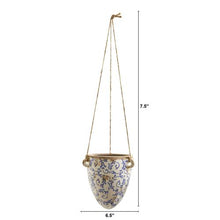 Load image into Gallery viewer, 2'Tuscan Hanging Ceramic Scroll Planter