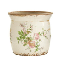 Load image into Gallery viewer, 8" Tuscan Ceramic Floral Print Planter
