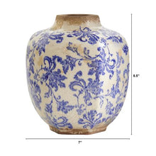 Load image into Gallery viewer, 8.5" Nautical Ceramic Decorative Vase