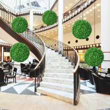 Load image into Gallery viewer, 2 PCS Holly Artificial Topiary Balls 19.5 Inch Faux Boxwood Balls