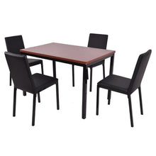 Load image into Gallery viewer, 5 pcs Dining Set with PU Leather Chairs