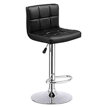 Load image into Gallery viewer, 1 PC Bar Stool Swivel Adjustable PU Leather Barstools Bistro Pub Chair-Black