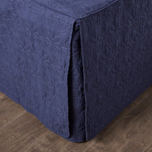 Load image into Gallery viewer, Madison Park Quebec 100% Polyester Fitted Bedspread - Queen - Navy MP13-6480 By Olliix