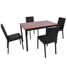 Load image into Gallery viewer, 5 pcs Dining Set with PU Leather Chairs