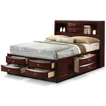 Load image into Gallery viewer, Bedroom Storage Bed with Drawers and Bookcase Headboard-King Size