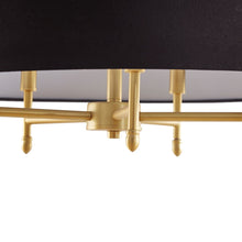 Load image into Gallery viewer, Presidio 5-Light Black Drum Shade Chandelier FB150-1153 By Olliix