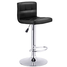 Load image into Gallery viewer, 1 PC Bar Stool Swivel Adjustable PU Leather Barstools Bistro Pub Chair-Black