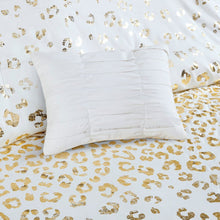 Load image into Gallery viewer, Intelligent Design Lillie 100% Polyester Brushed Metallic Printed Duvet Cover Set - Twin/Twin XL - Ivory/Gold ID12-1868 By Olliix