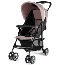 Load image into Gallery viewer, 5-Point Safety System Foldable Lightweight Baby Stroller-Coffee