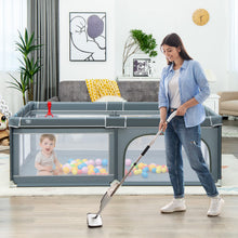 Load image into Gallery viewer, Portable Extra-Large Safety Baby Fence with Ocean Balls and Rings-Gray