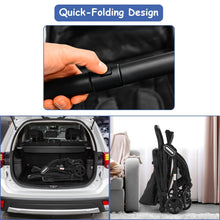 Load image into Gallery viewer, Foldable Lightweight Baby Travel Stroller for Airplane-Black