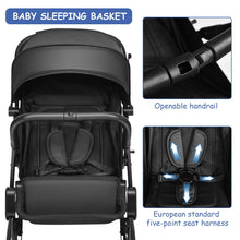 Load image into Gallery viewer, Foldable Lightweight Baby Travel Stroller for Airplane-Black