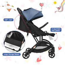 Load image into Gallery viewer, Foldable Lightweight Baby Travel Stroller for Airplane-Gray