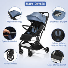 Load image into Gallery viewer, Foldable Lightweight Baby Travel Stroller for Airplane-Gray