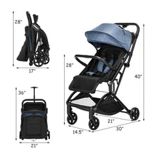 Load image into Gallery viewer, Foldable Lightweight Baby Travel Stroller for Airplane-Gray