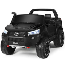 Load image into Gallery viewer, 2*12V Licensed Toyota Hilux Ride On Truck Car 2-Seater 4WD with Remote Painted Black