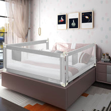 Load image into Gallery viewer, 76.8 Inch Baby Bed Rail with Double Safety Child Lock-Gray