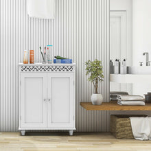 Load image into Gallery viewer, White Wooden 2-Door Storage Cabinet Cupboard