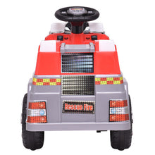 Load image into Gallery viewer, 6 V Kids Ride On Rescue Fire Truck
