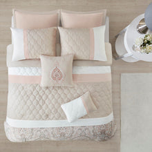 Load image into Gallery viewer, 510 Design Shawnee 100% Polyester 8Pcs Comforter Set - King - Blush 5DS10-0223 By Olliix