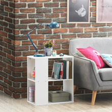 Load image into Gallery viewer, 2-Tier Side End Table with Storage Shelves -White