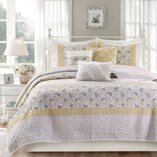 Load image into Gallery viewer, Dawn 6 Piece Cotton Percale Reversible Coverlet Set - King/Cal King MP13-7284 By Olliix