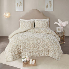 Load image into Gallery viewer, Laetitia Tufted Cotton Chenille Medallion Duvet Cover Set King/Cal KingMP12-7117 By Olliix