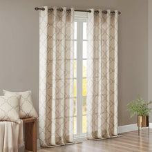 Load image into Gallery viewer, Madison Park Fretwork Print Window Curtain -95" Panel MP40-1283 By Olliix