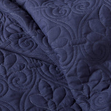 Load image into Gallery viewer, Madison Park Quebec 100% Polyester Fitted Bedspread - Queen - Navy MP13-6480 By Olliix