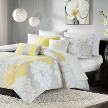 Load image into Gallery viewer, Madison Park Lola 6 Piece Printed Duvet Cover Set -Full/Queen MP12-176 By Olliix
