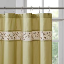 Load image into Gallery viewer, Faux Silk Embroidered Floral Shower Curtain -72X72" MP70-1918 By Olliix
