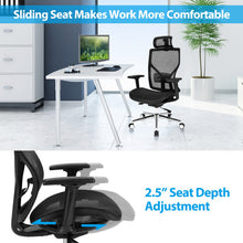 Load image into Gallery viewer, High-Back Mesh Executive Chair with Sliding Seat and Adjustable Lumbar Support