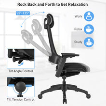Load image into Gallery viewer, Reclining Computer Desk Chair with 3D Armrests and Headrest