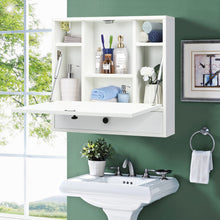 Load image into Gallery viewer, Wall-Mount Floating Desk Foldable Space Saving Laptop Workstation White