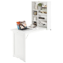 Load image into Gallery viewer, Wall Mounted Fold-Out Convertible Floating Desk Space Saver-White