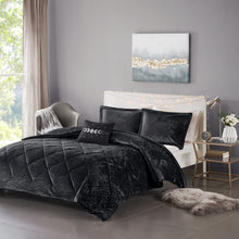 Load image into Gallery viewer, Felicia Velvet Comforter Set Full/Queen ID10-1943 By Olliix