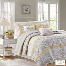 Load image into Gallery viewer, Dawn 6 Piece Cotton Percale Reversible Coverlet Set - King/Cal King MP13-7284 By Olliix
