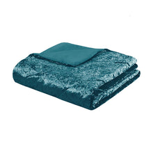 Load image into Gallery viewer, Intelligent Design Felicia 100% Polyester Crushed Velvet Duvet Cover Set - Twin/Twin XL - Teal ID12-1907 By Olliix