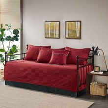 Load image into Gallery viewer, Madison Park Ridge 100% Polyester Herringbone Printed 6 Piece Reversible Daybed Cover Set MP13-6465 By Olliix