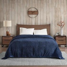 Load image into Gallery viewer, Woolrich Burlington 100% Polyester Soild Berber Brushed Blanket W/ Crystal Velvet Binding WR51-2549 By Olliix