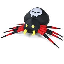 Load image into Gallery viewer, 6.5 Feet Inflatable Halloween Spider with Rotatable LED Light