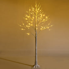 Load image into Gallery viewer, 5 Feet Pre-lit White Twig Birch Tree with 72 LED Lights for Christmas